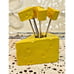NIB Set of 6 Appetizer Skewers w/ Cheese Tops & Decorative Cheese Holder