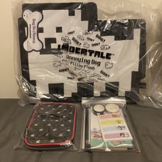 Undertale Fangamer Merch Bundle - Annoying Dog Plush, Stationary Set And Pouch
