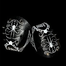 Black spike roller skates toe guards