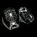 Black spike roller skates toe guards