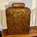 Vintage Chinoiserie Wicker Rice Hamper & Cricket Box