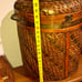 Vintage Chinoiserie Wicker Rice Hamper & Cricket Box