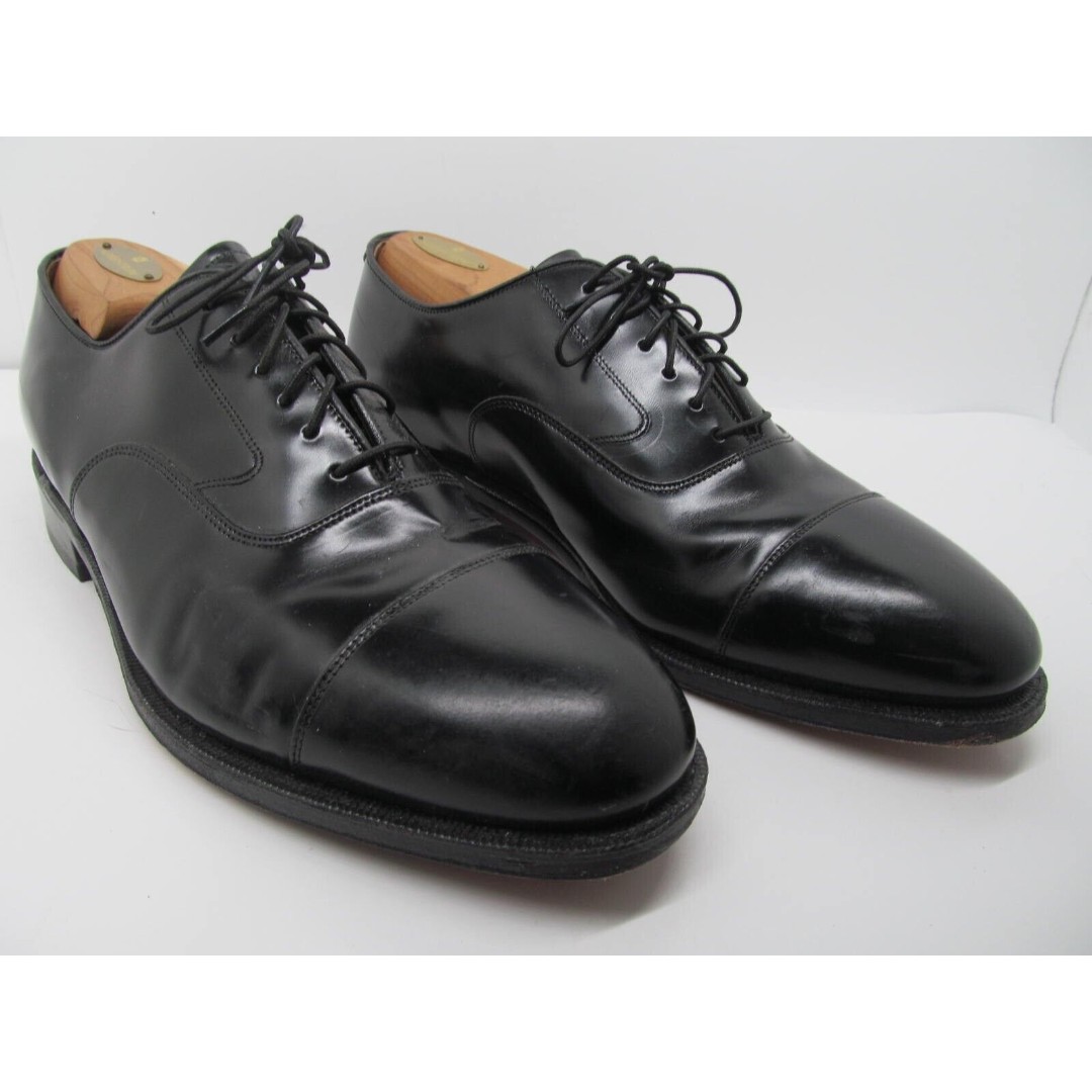 Johnston Murphy Optima Comfort Mens Black Leather Cap Toe Oxfords Size US 9 3E/E