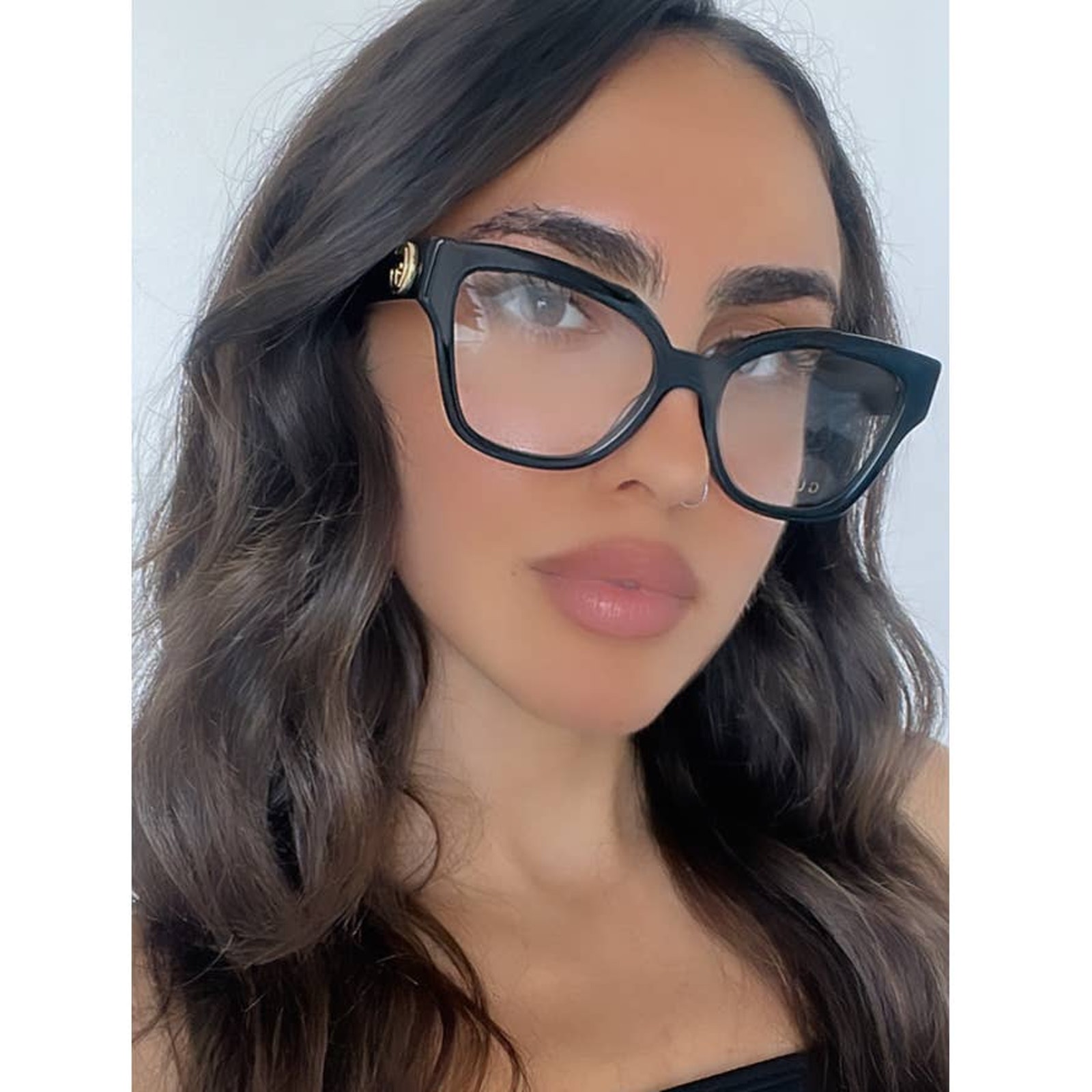 NEW Gucci GG1424O Black Marmont Cat Eye Eyeglasses Frames
