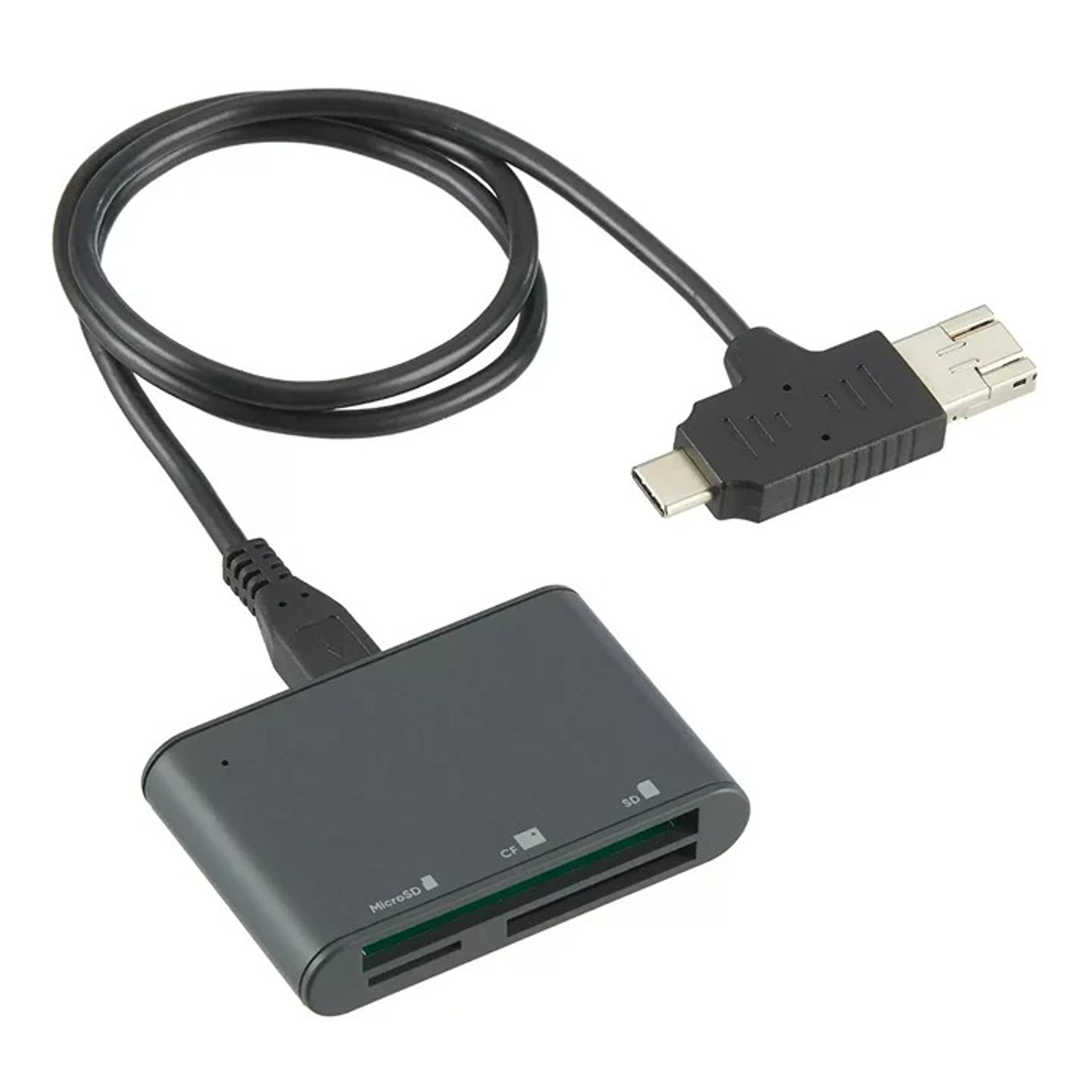 Plug N Play SD & CF Memory Card USB Reader - Focus