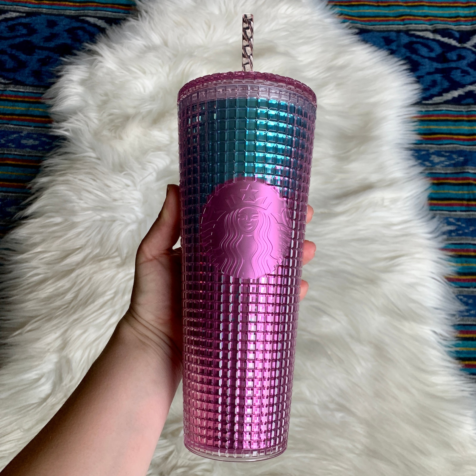 NWT Starbucks Grid disco studded tumbler