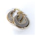 10KT TESTS 14KT MICHAEL ANTHONY 2 TONE SOLID GOLD HOOP EARRINGS