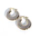 10KT TESTS 14KT MICHAEL ANTHONY 2 TONE SOLID GOLD HOOP EARRINGS