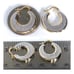 10KT TESTS 14KT MICHAEL ANTHONY 2 TONE SOLID GOLD HOOP EARRINGS