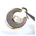 10KT TESTS 14KT MICHAEL ANTHONY 2 TONE SOLID GOLD HOOP EARRINGS