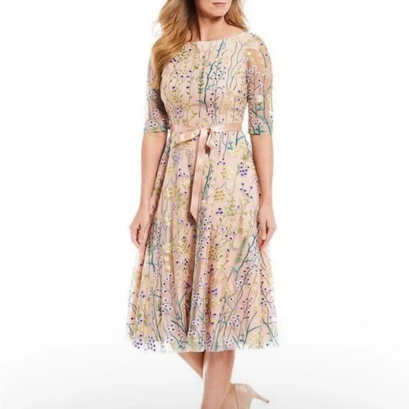 Alex marie Cottagecore Coquette Fairy midi/maxi dress gown 3/4 sleeve floral