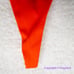 New! Zulu & Zephyr Free People Tie Curve Brief Bikini Bottoms orange red, size 6