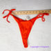 New! Zulu & Zephyr Free People Tie Curve Brief Bikini Bottoms orange red, size 6