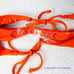 New! Zulu & Zephyr Free People Tie Curve Brief Bikini Bottoms orange red, size 6