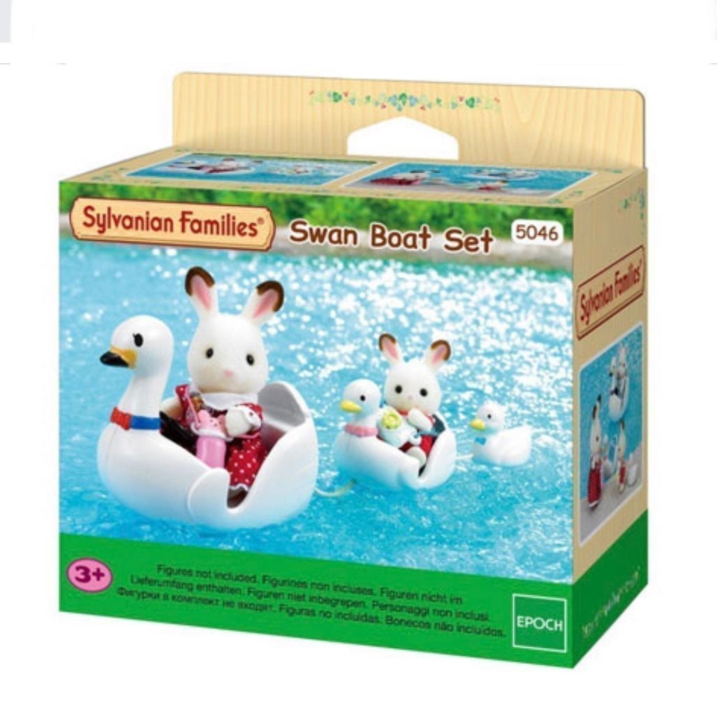 C207 Epoch Sylvanian Calico Critters Swan Boat Camera Water Bottle Set 2885