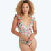 SUMMERSALT X RIFLE PAPER CO Floral Ruffle Swimsuit Women's SIZE 16