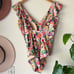 SUMMERSALT X RIFLE PAPER CO Floral Ruffle Swimsuit Women's SIZE 16