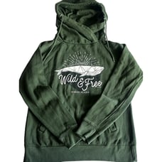Enza Army Green Wild & Free Seward, Alaska, Hoodie- M