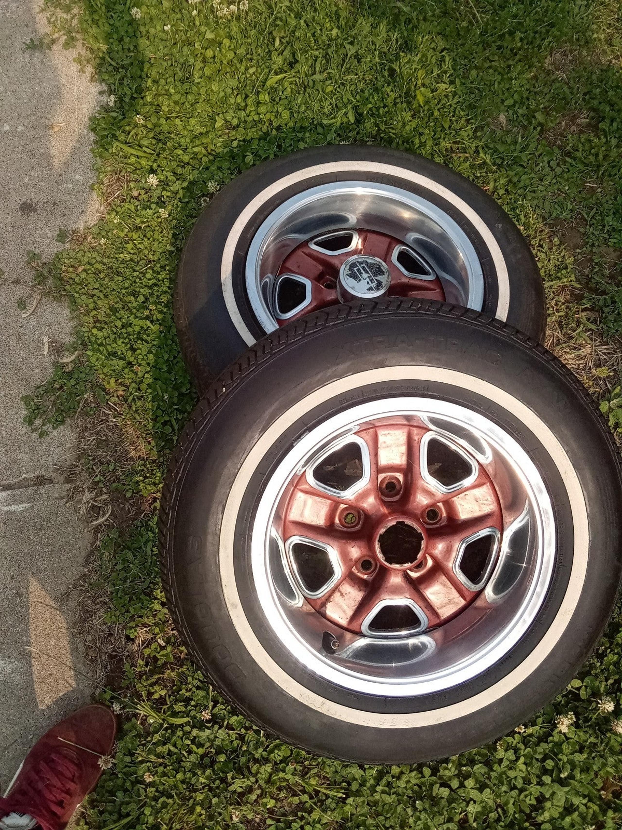 Stock rims off of a 78 Oldsmobile Cutlass supreme