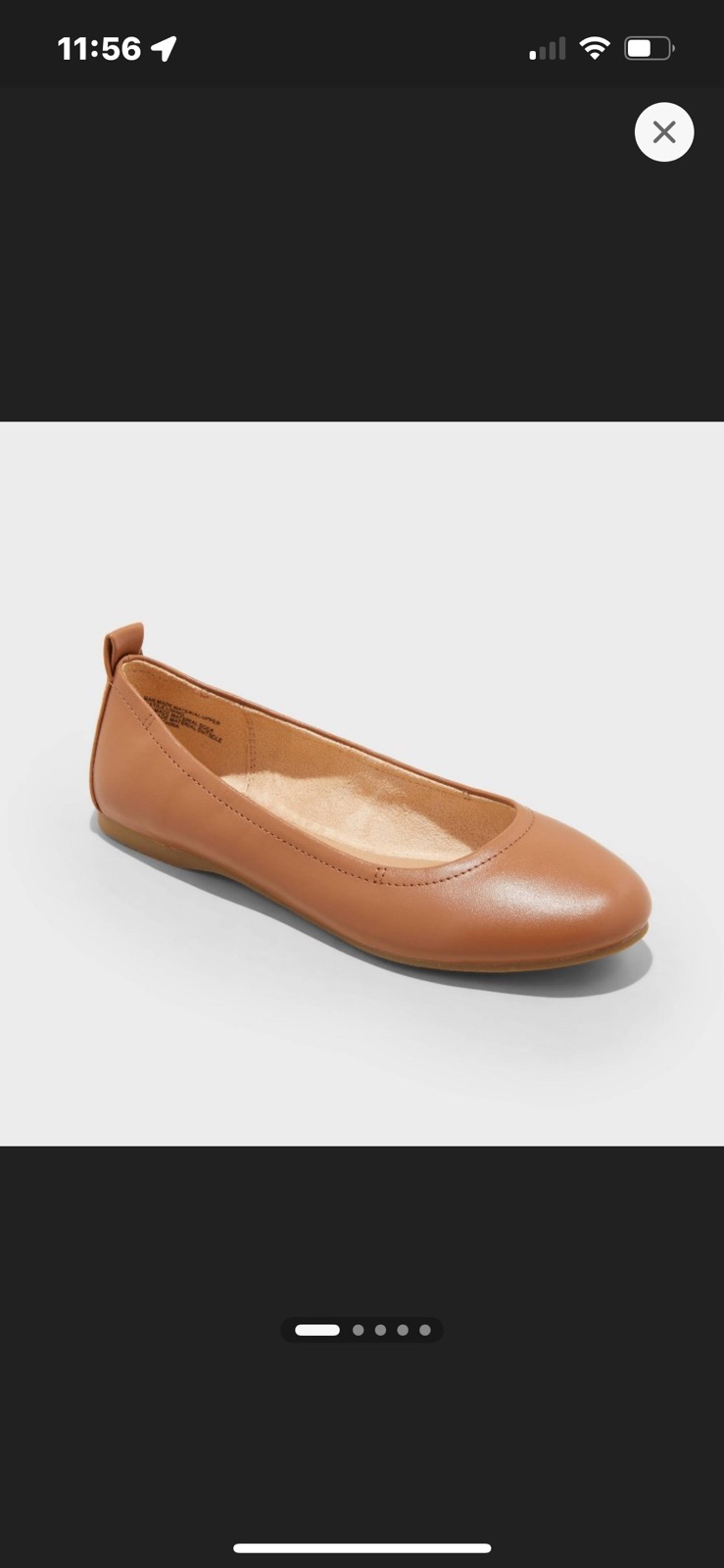 Women's Danielle Scrunch Ballet Flats with Memory Foam Insole - Universal Thread