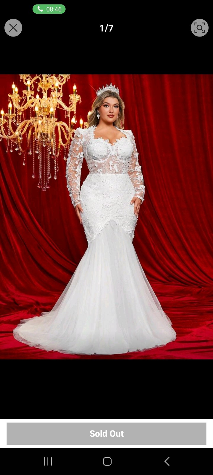 UN USED New wedding dress size 16 1XL