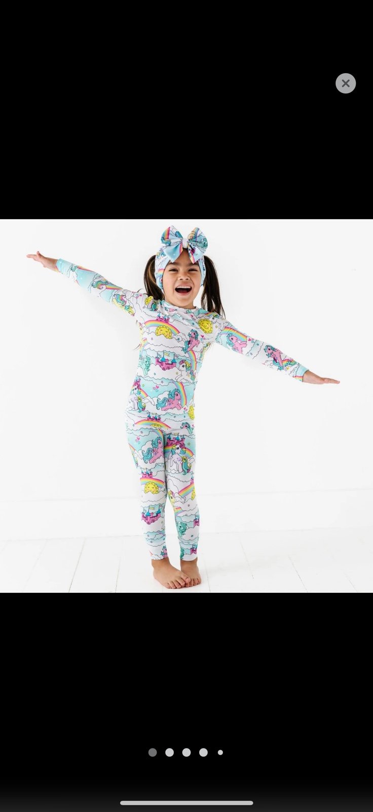 Bums & Roses My Little Pony Classic Two Piece Pajama Set 7/8 NWT
