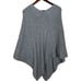 Fratelli Talli Made in Italy Wool Alpaca Firenze Blue Poncho Women's One Size