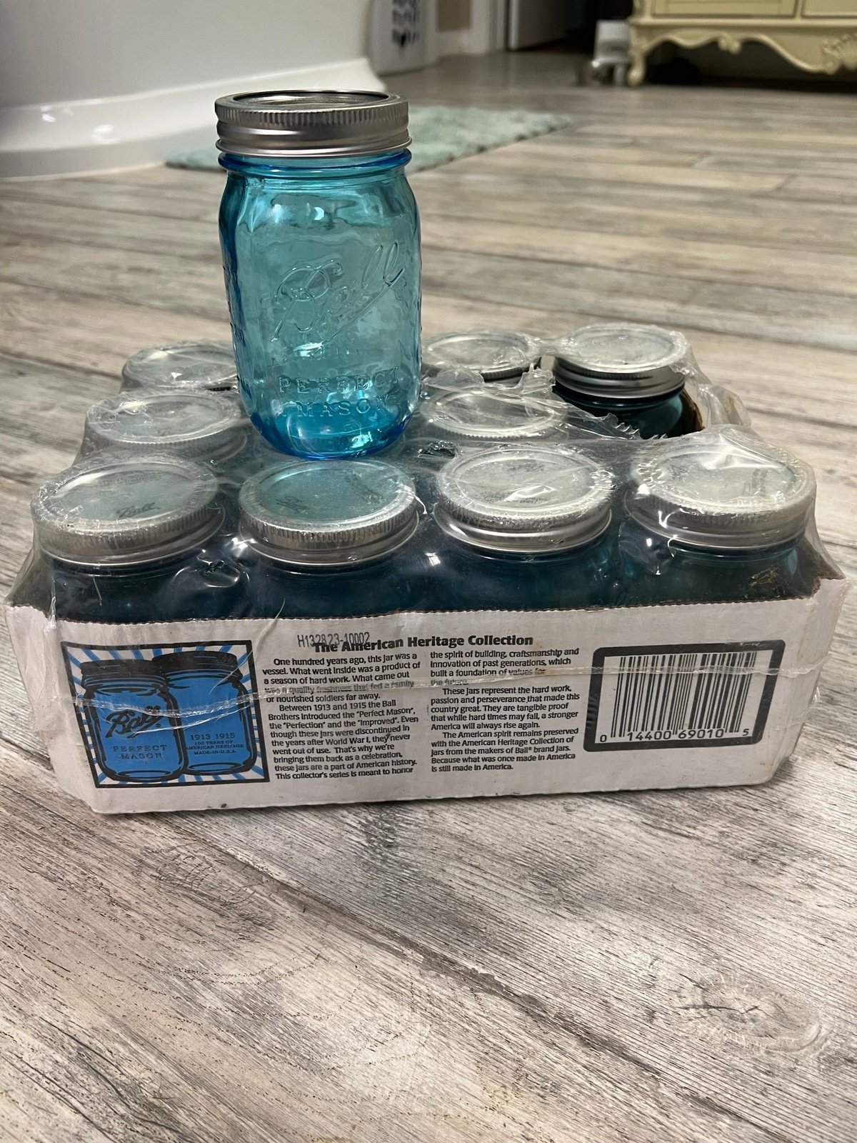 Ball Vintage Blue Mason Style Jars 100th Special Limited Edition