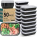 50 Pack Meal Prep Containers Reusable, 24 oz Food Storage Cont