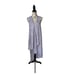 BCBGMaxazria Sleeveless V-Neck Ruffle Hi-Low Asymmetrical Purple Midi Dress XS