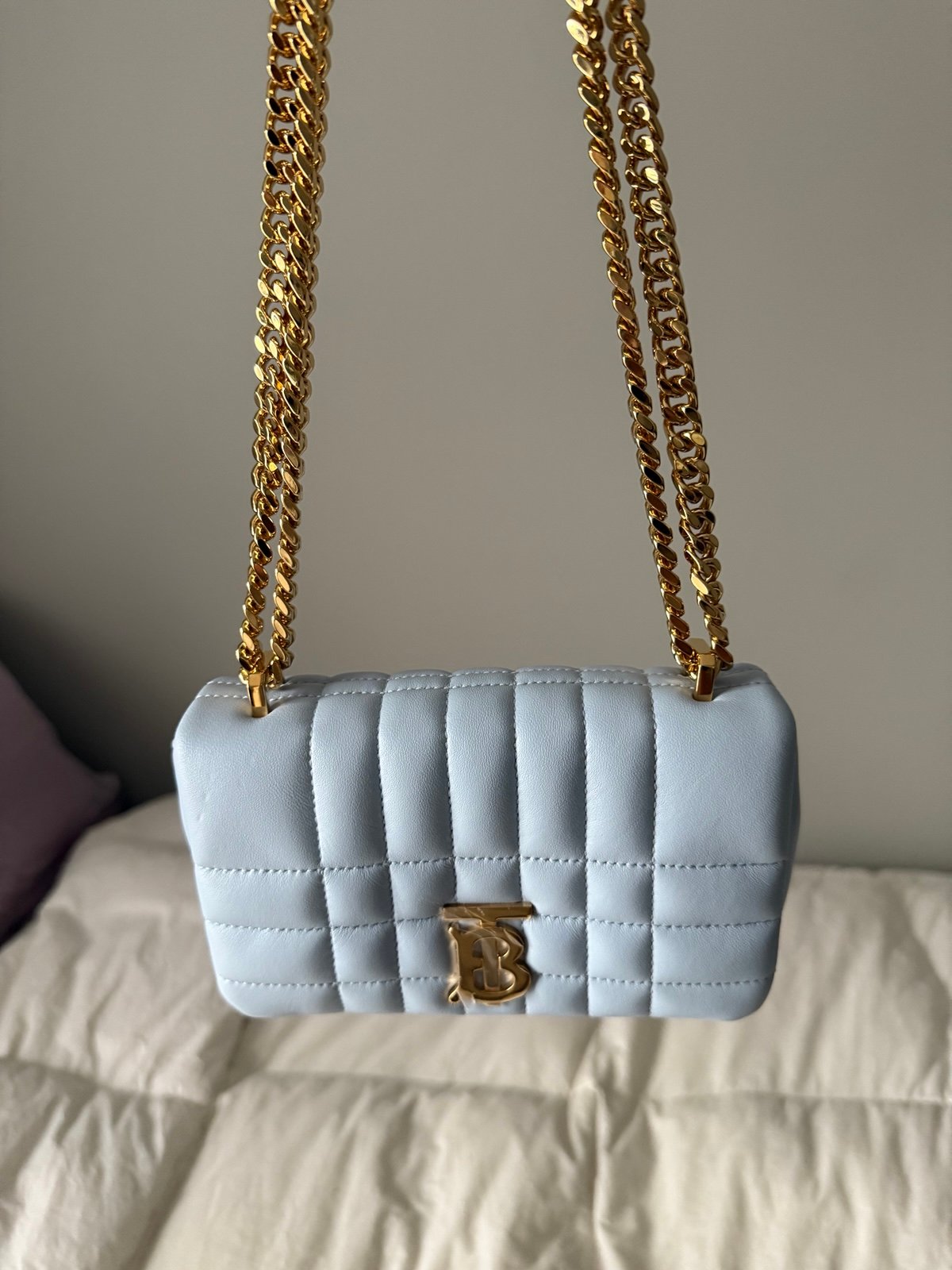 PRE- OWNED BURBERRY Mini Lola Quilted Leather Crossbody bag