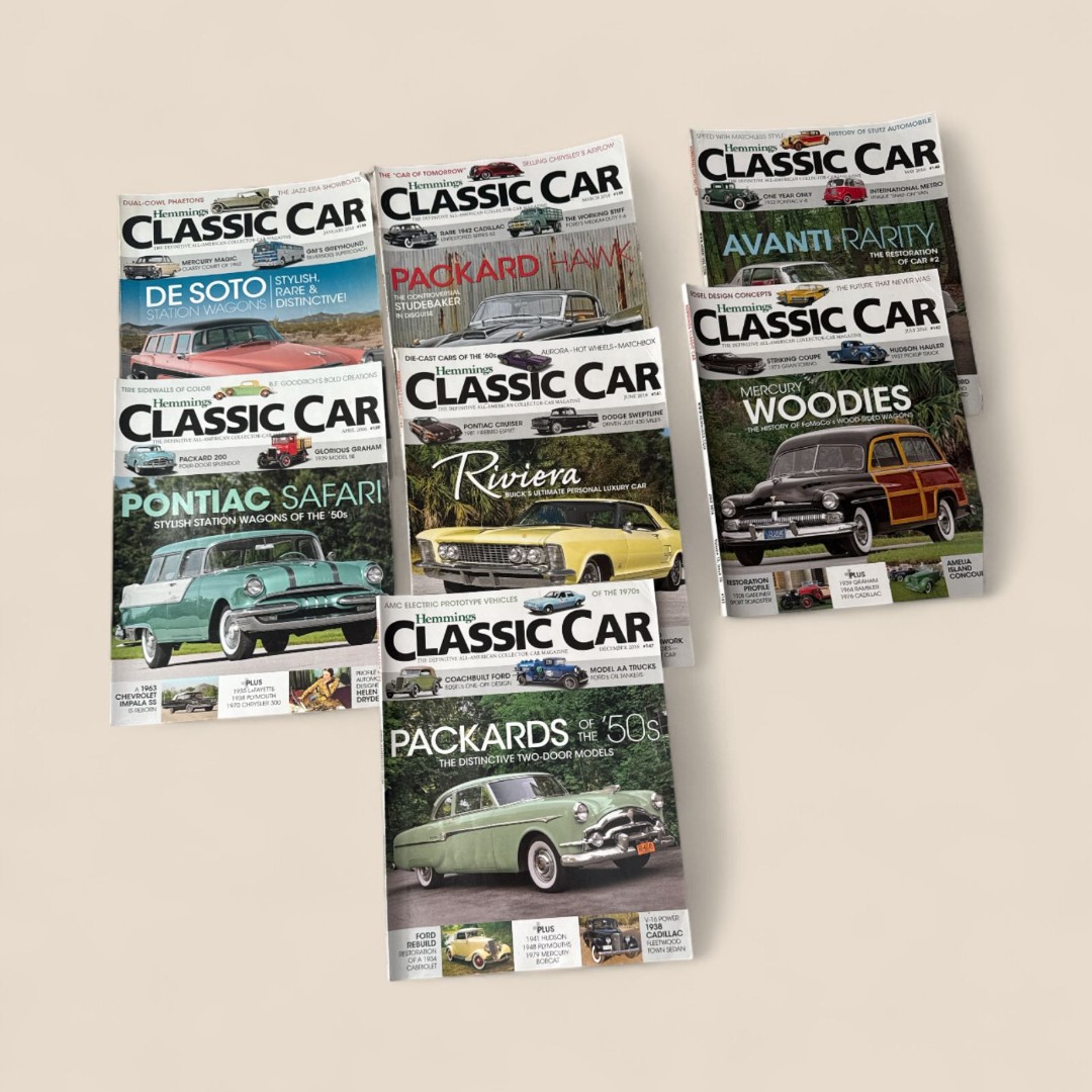 2016 Hemmings Classic Car Magazine Lot of 7 Issues Jan–Dec Vintage Autos