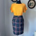 Vintage 1980s Plaid Boucle Wool Skirt