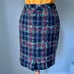 Vintage 1980s Plaid Boucle Wool Skirt