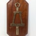 Tau Beta Pi Engineering Honor Society Wood Plaque Brass Symbol 1950s 14.5 x7.5