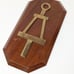 Tau Beta Pi Engineering Honor Society Wood Plaque Brass Symbol 1950s 14.5 x7.5