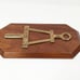 Tau Beta Pi Engineering Honor Society Wood Plaque Brass Symbol 1950s 14.5 x7.5
