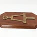 Tau Beta Pi Engineering Honor Society Wood Plaque Brass Symbol 1950s 14.5 x7.5