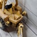 Vintage Ertl 1/16 International harvester diecast backhoe / loader yellow
