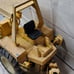 Vintage Ertl 1/16 International harvester diecast backhoe / loader yellow