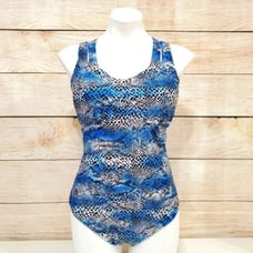 Becca Snakeskin One Piece Blue 1X