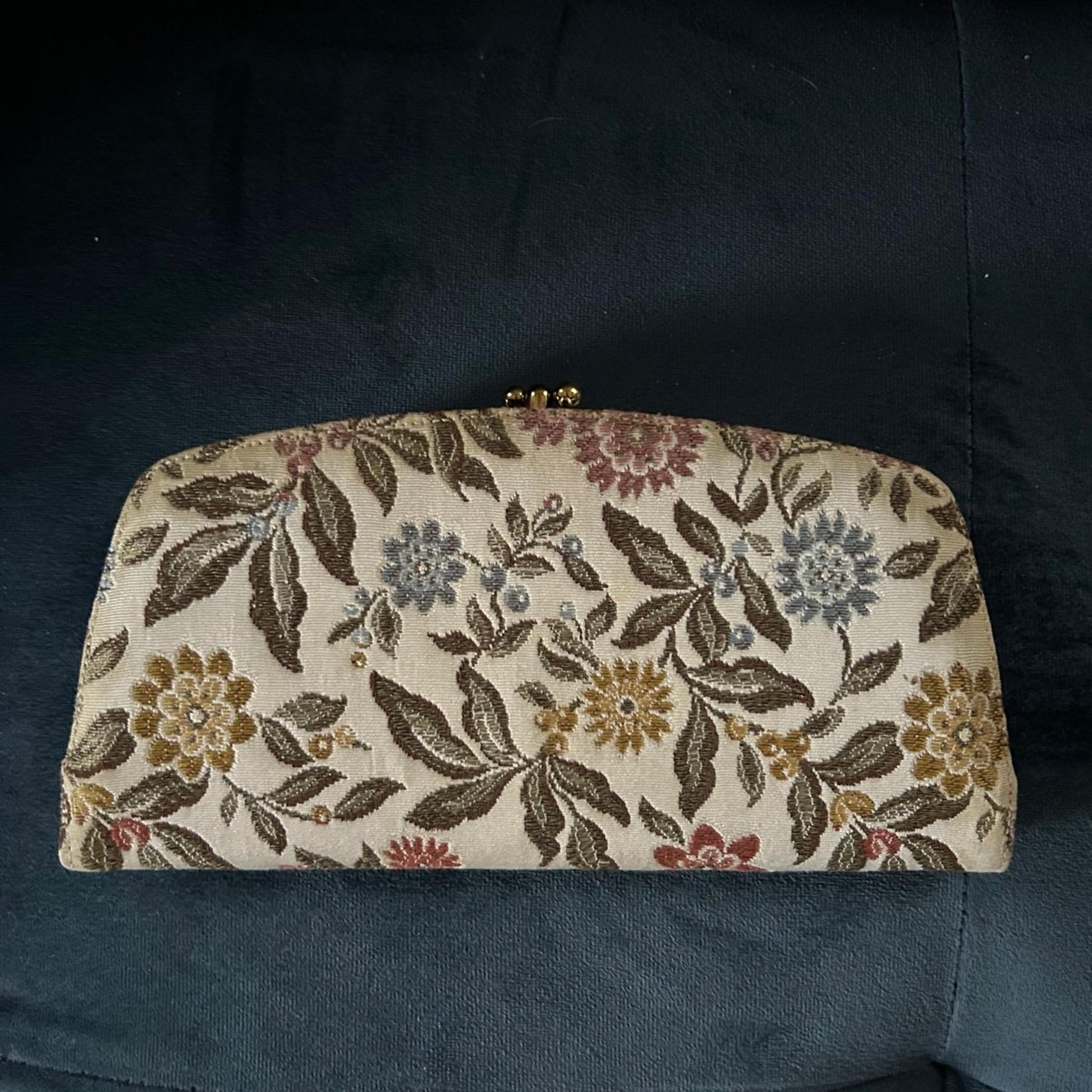 Vintage 60s Tapestry Clutch/Wallet by Baronet 5th avenue