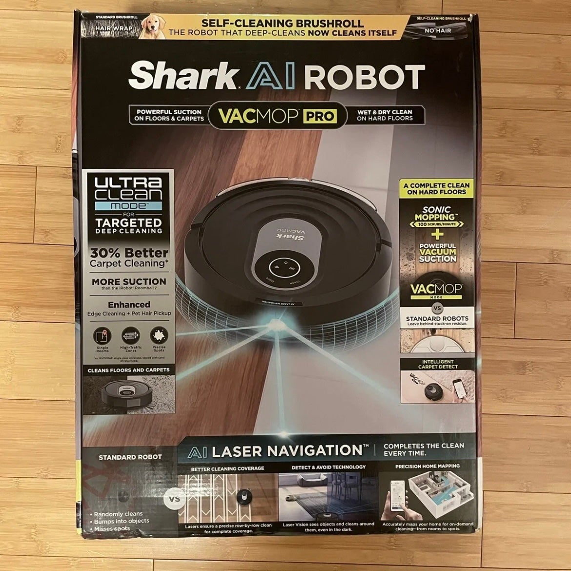 Shark AI Robot VacMop Pro Wi-Fi Connected Robotic Vacuum/Mop