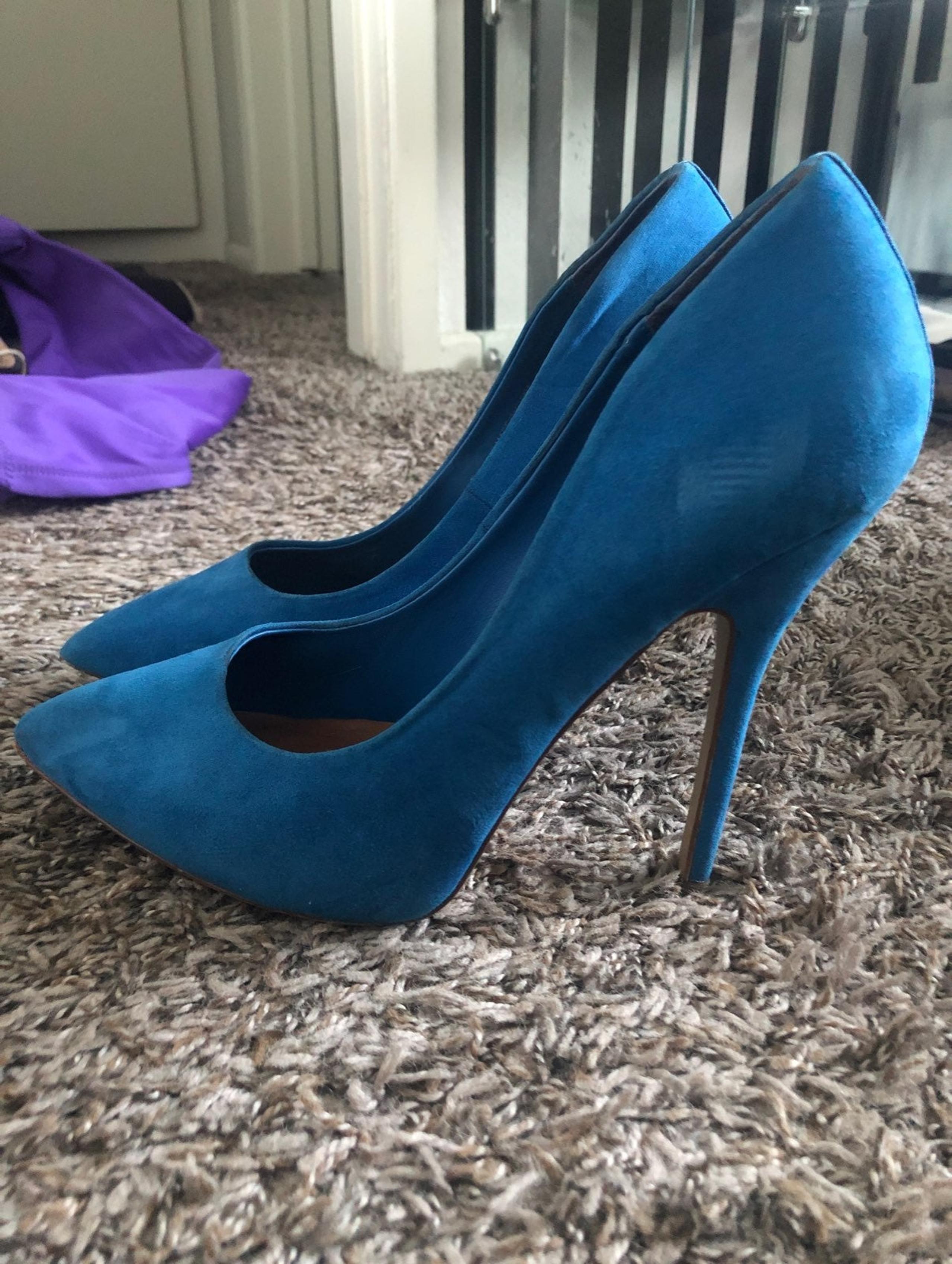 Nasty Gal Blue suede heels/ pumps size 9