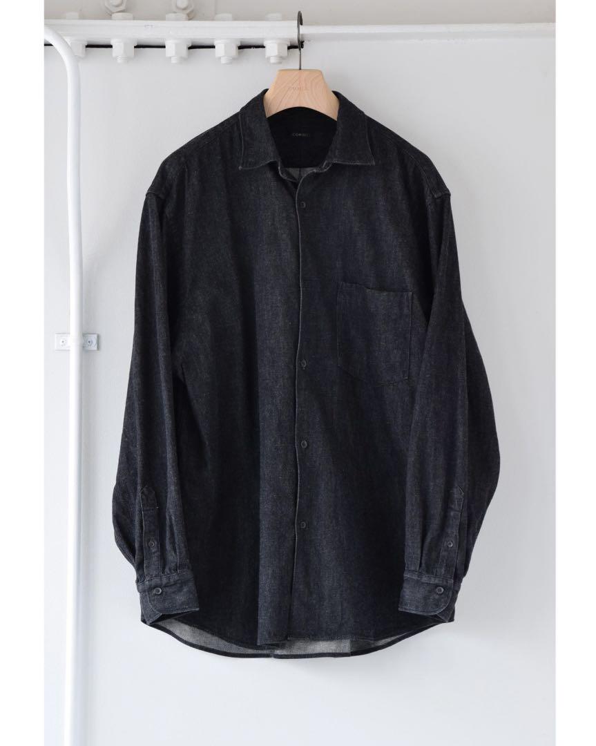 COMOLI (Komori) Denim Komori Shirt Black Ecru 5