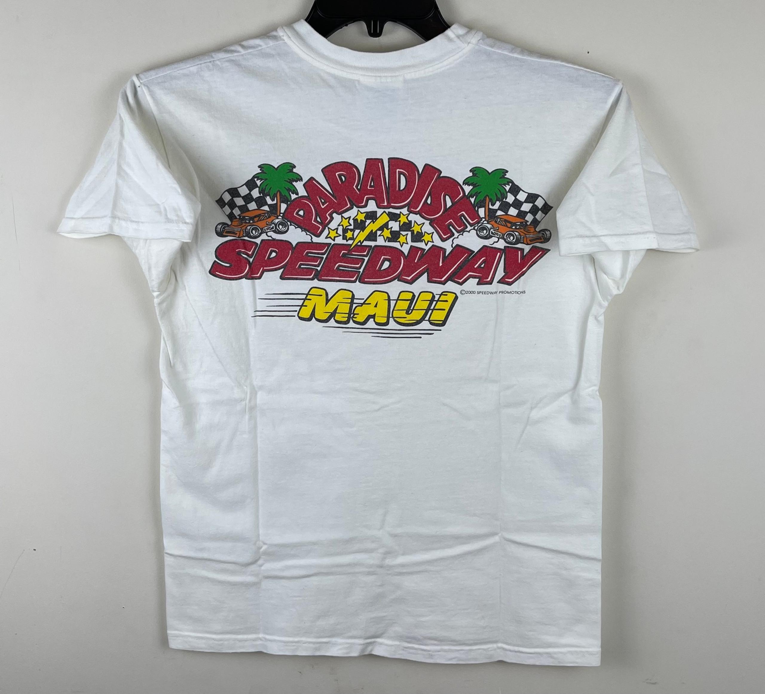 Vintage Paradise SpeedWay Maui Hawaiii Graphic T - Shirt Youth Large