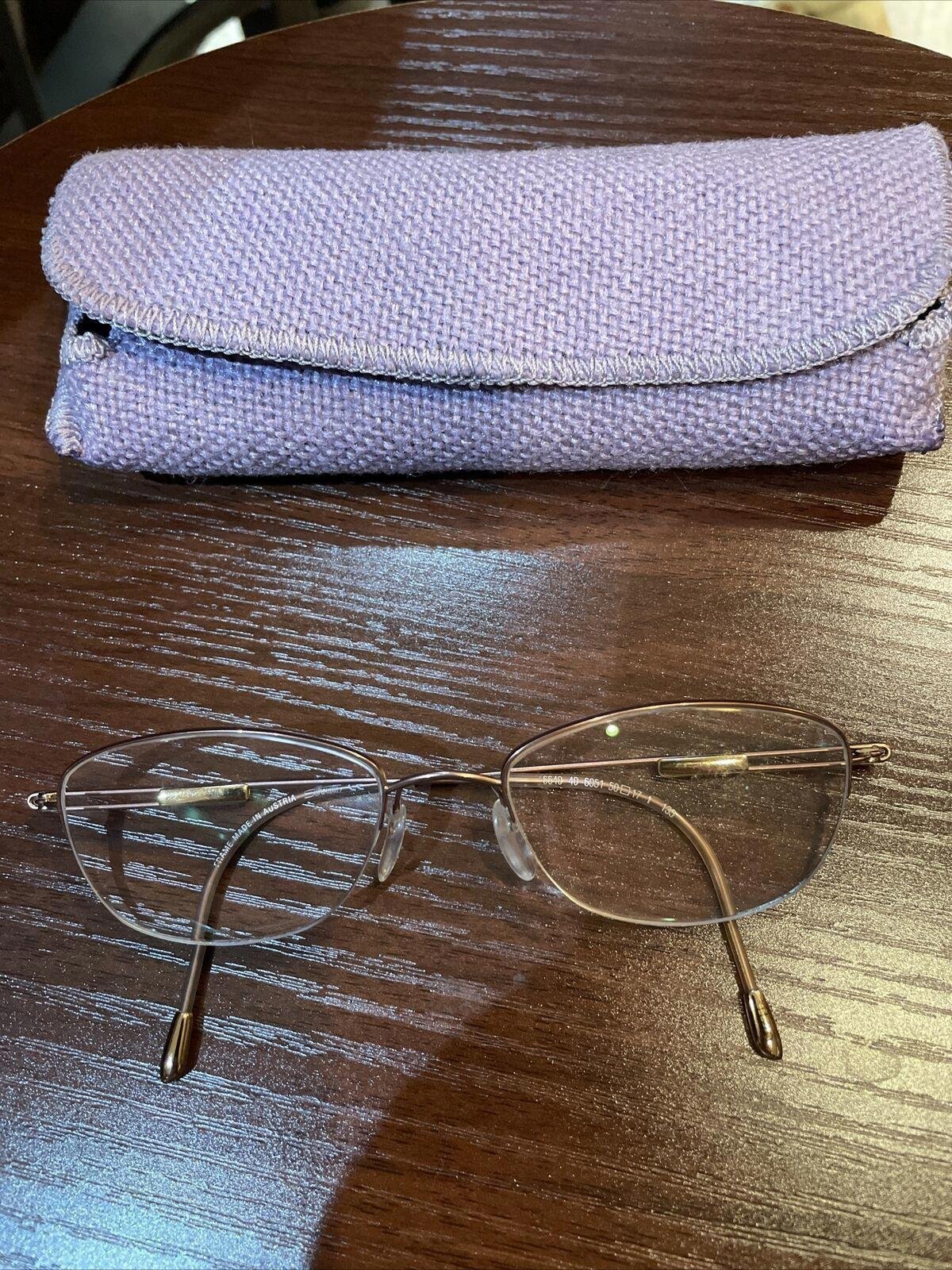 Silhouette Sunglass/Eyeglass Frames Rimless Austria 6640 40 6051 50 17 135