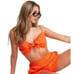 New! ASOS Design 100% Cotton Orange Halter Top Sz 4