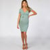 Pinkblush Knit Wrap Fitted Maternity/Nursing Dress in Mint