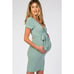 Pinkblush Knit Wrap Fitted Maternity/Nursing Dress in Mint